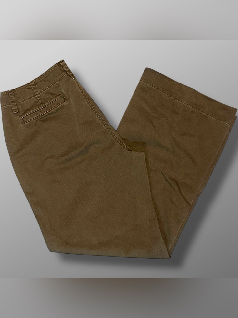 Lauren Jeans Co Ralph Lauren Biltmore Chino Pants Women 14 Brown Wide Leg Cotton